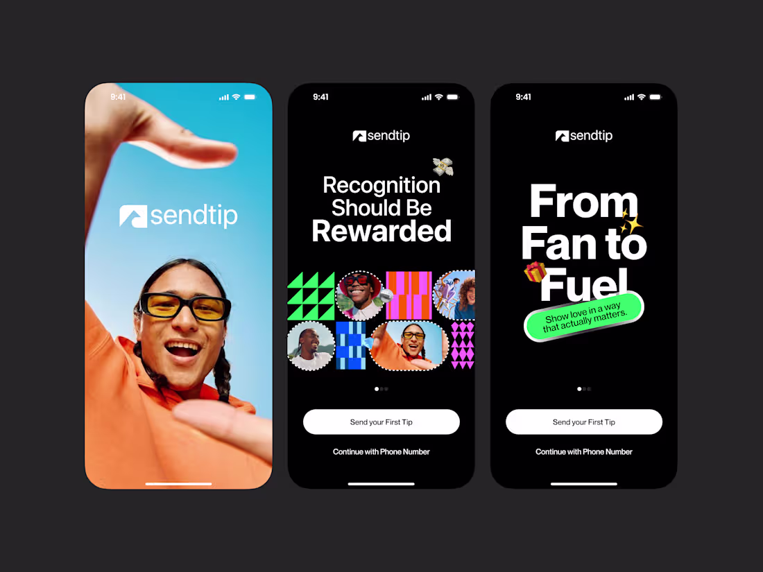Cover image for Sendtip Mobile App Onboarding