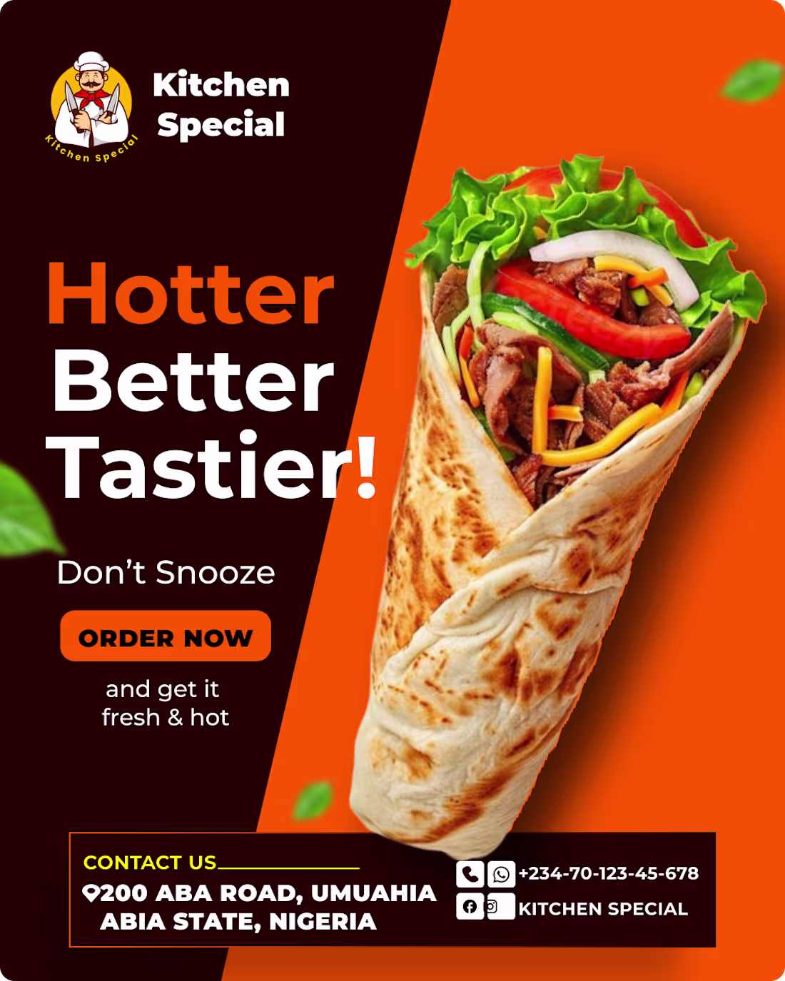 Cover image for This eye-catching shawarma flyer was