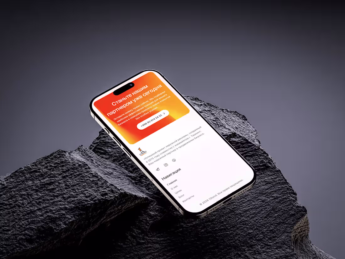 Cover image for 1Stend: B2B Advertising Landing Page