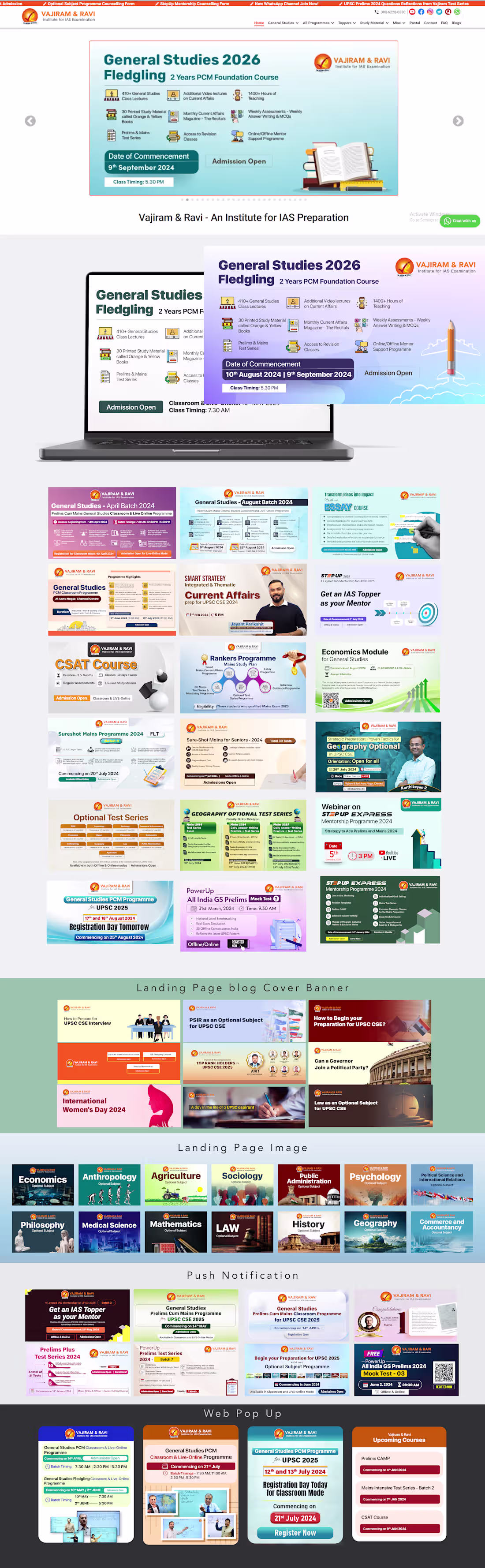 Cover image for Website web banners create for