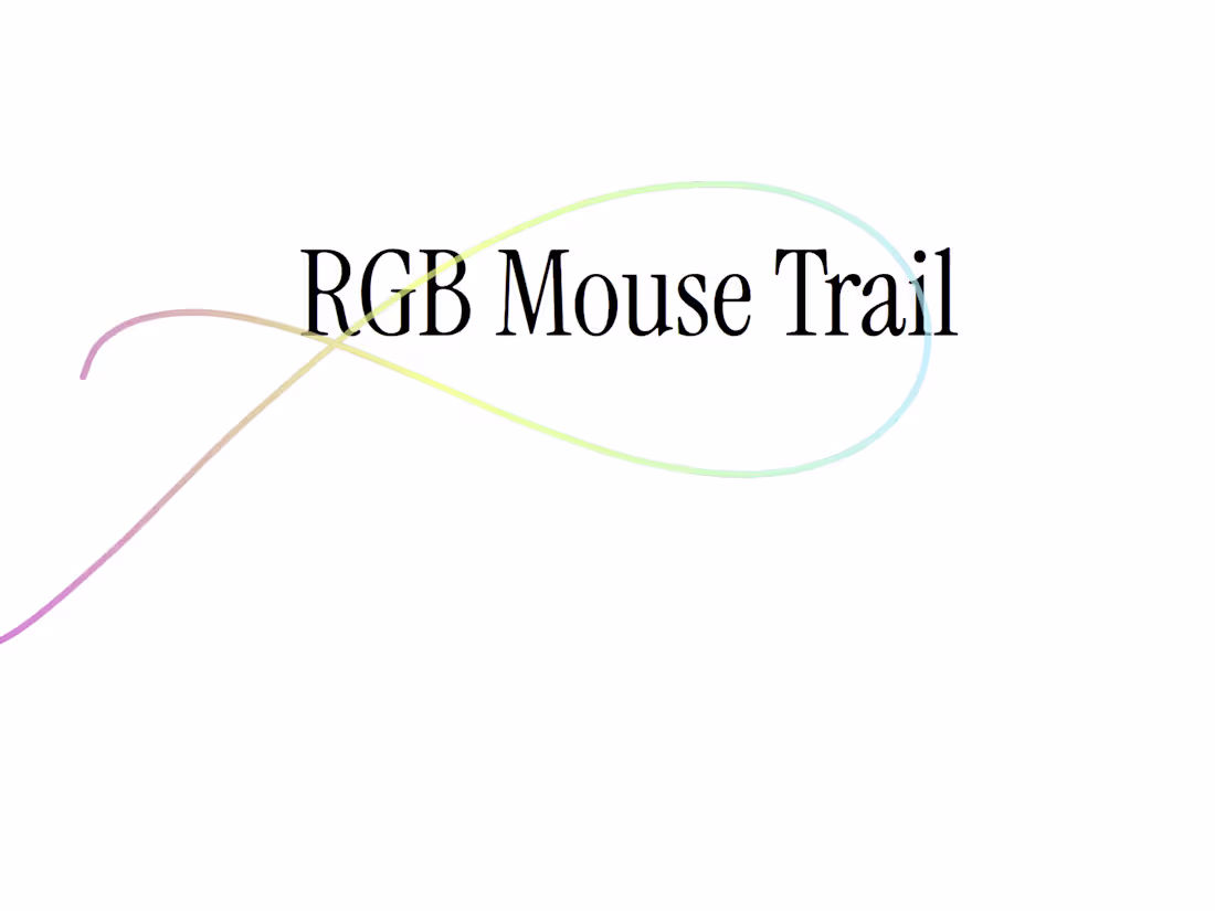Cover image for Fun RGB mouse trail component made in @Framer Install here -...