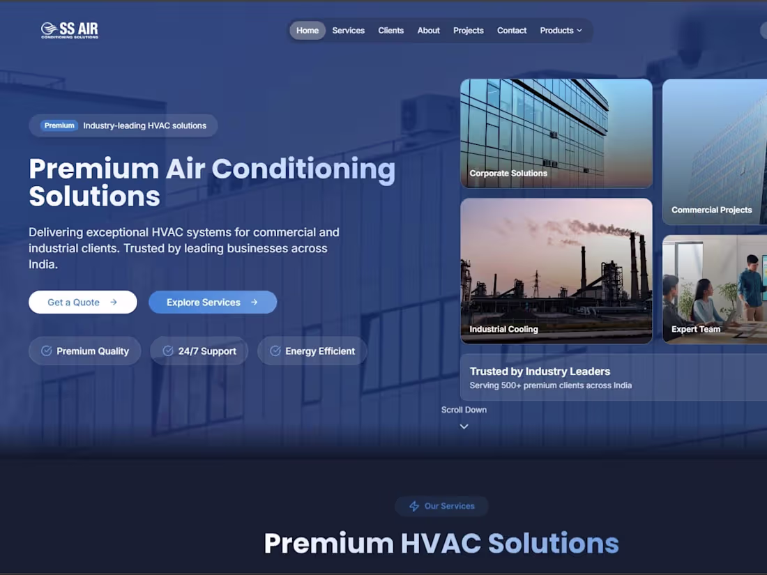 Cover image for SS Air Conditioners | Premium HVAC Solutions