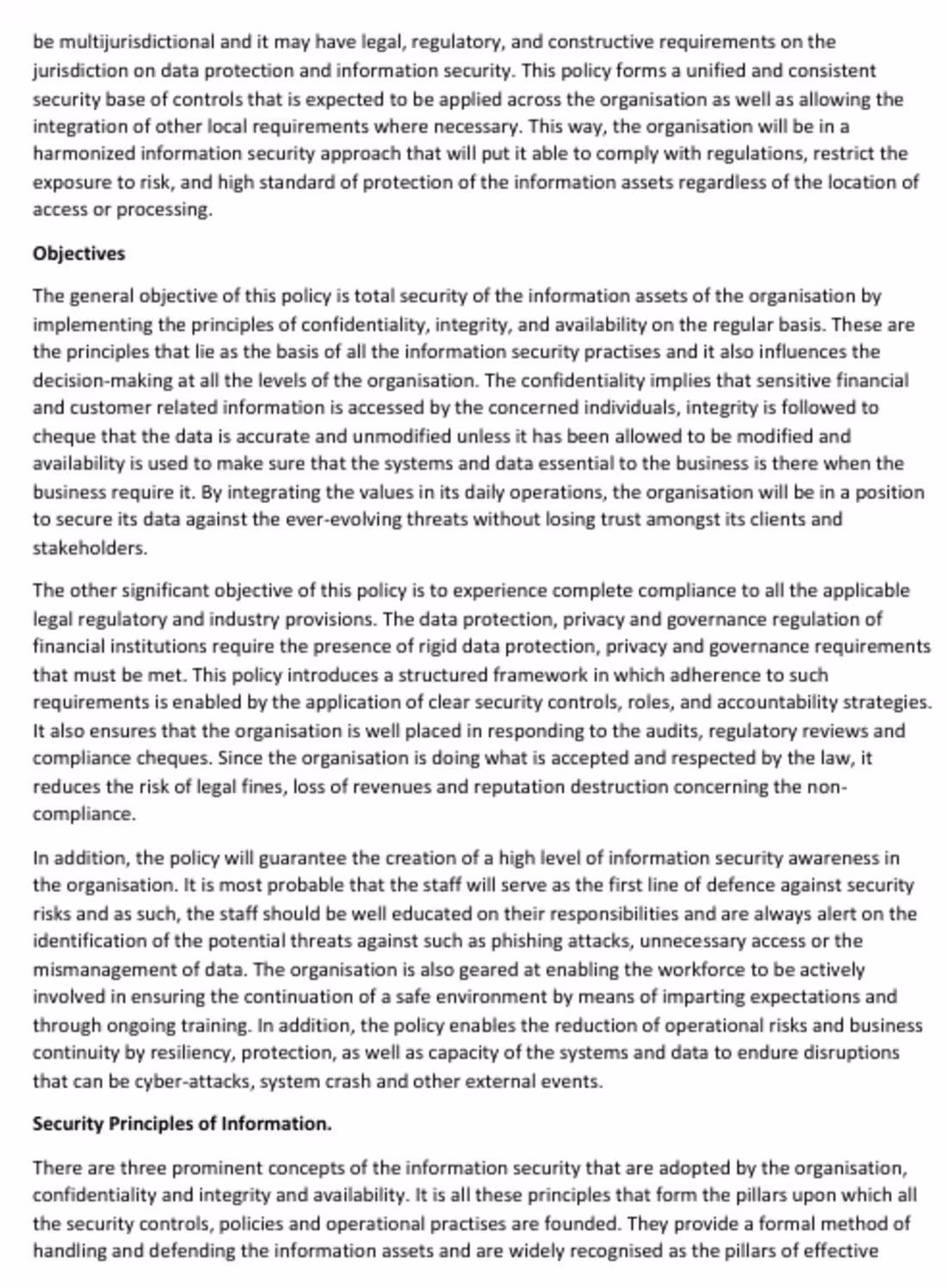 Cover image for Information Security Policy — Financial