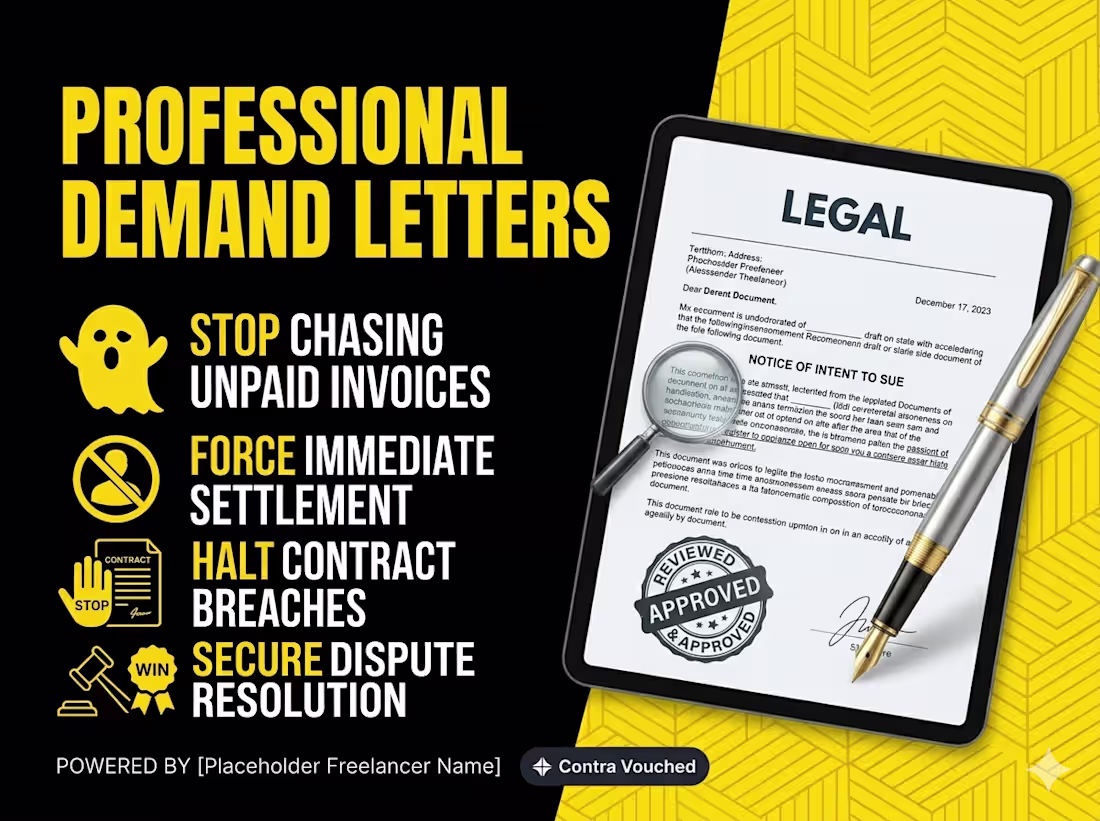 Cover image for Professional Demand Letter & Dispute Resolution Drafting