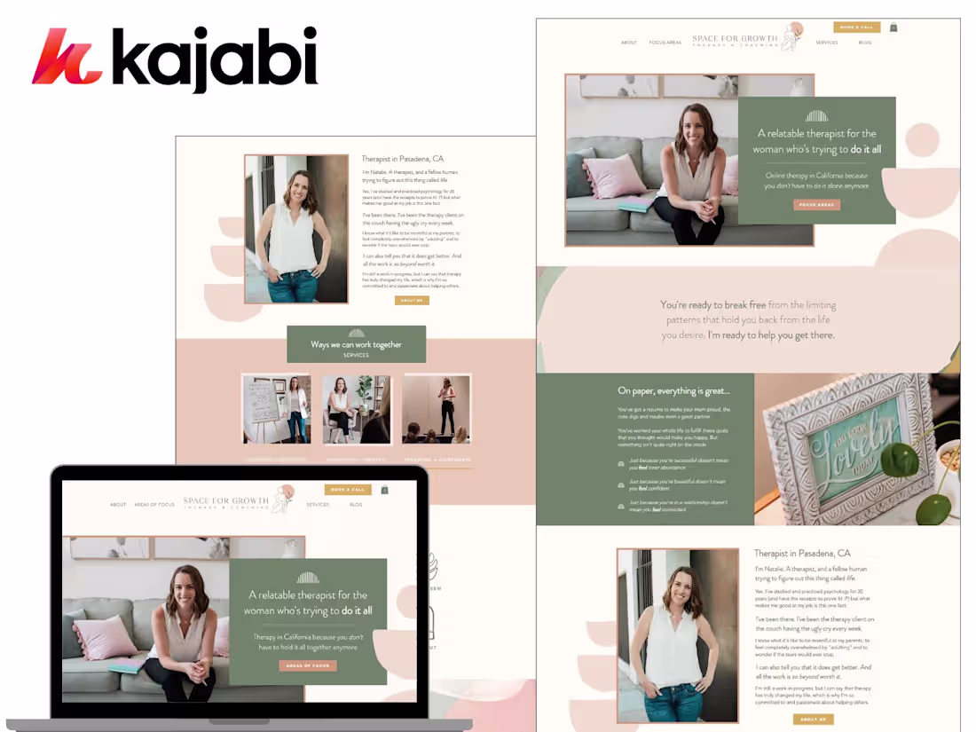 Cover image for Kajabi Online Course Website- Health & Wellness Website