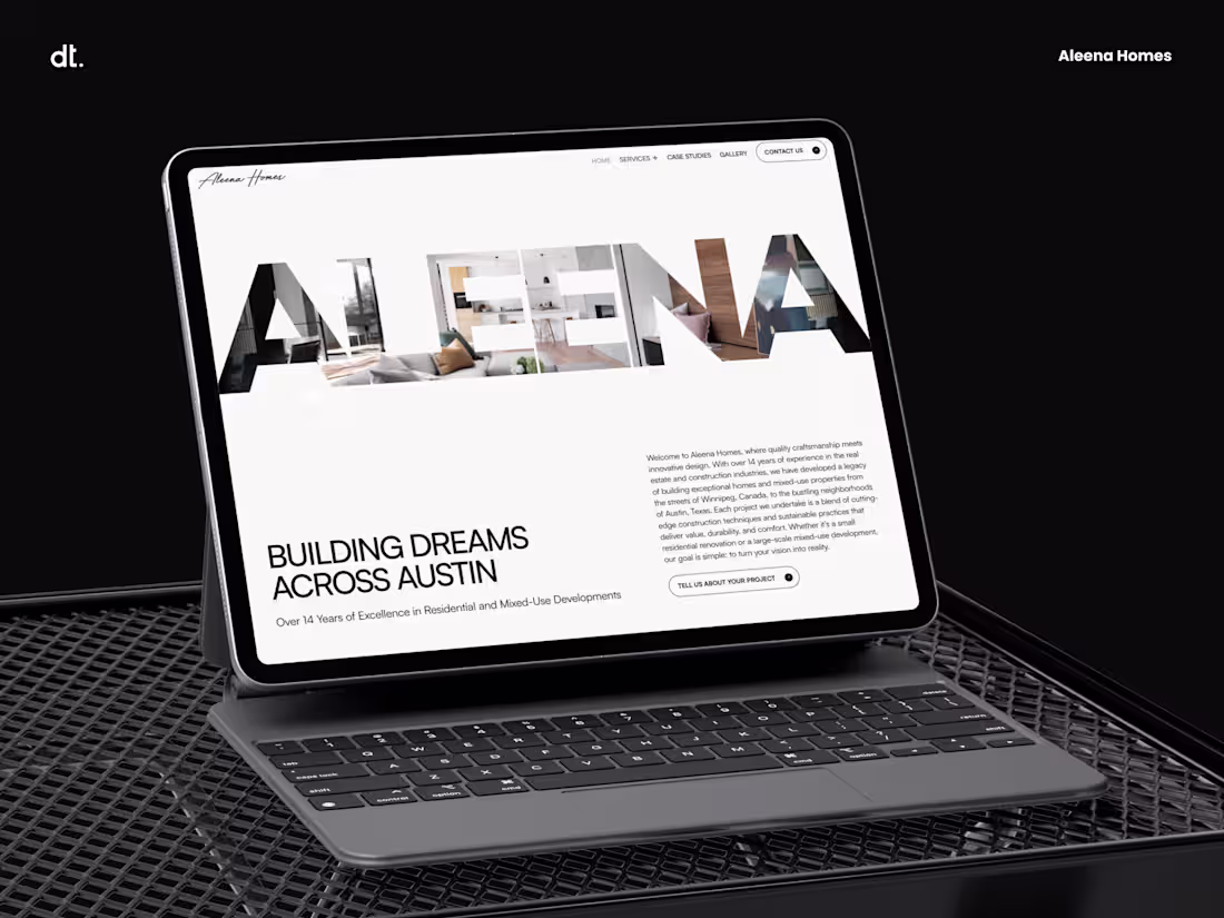 Cover image for Aleena Homes | Content Management in Framer