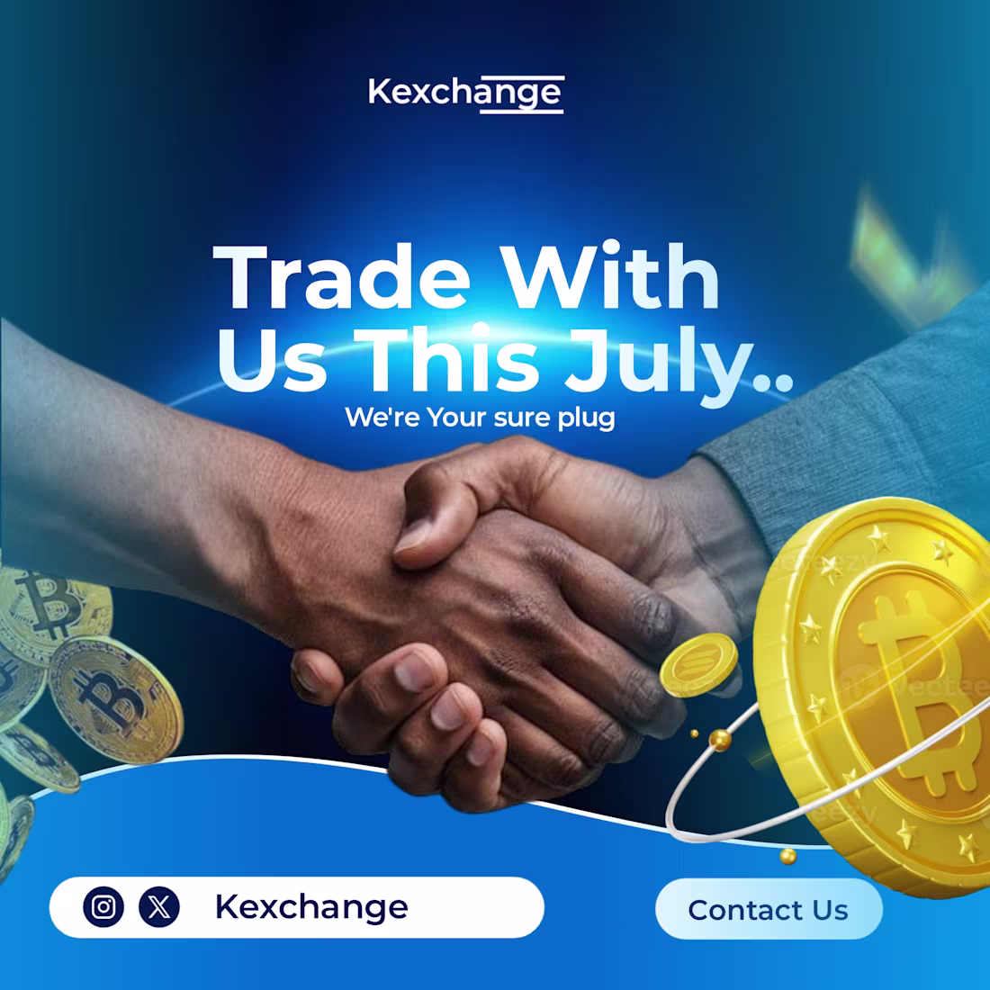 Cover image for Social Media designs For Kexchange, A Digital asset Brand 