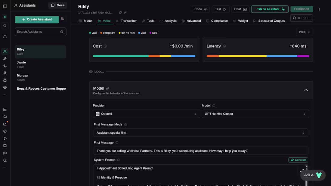 Cover image for Riley - Custom Feedback Collection Voice Assistant Riley is ...