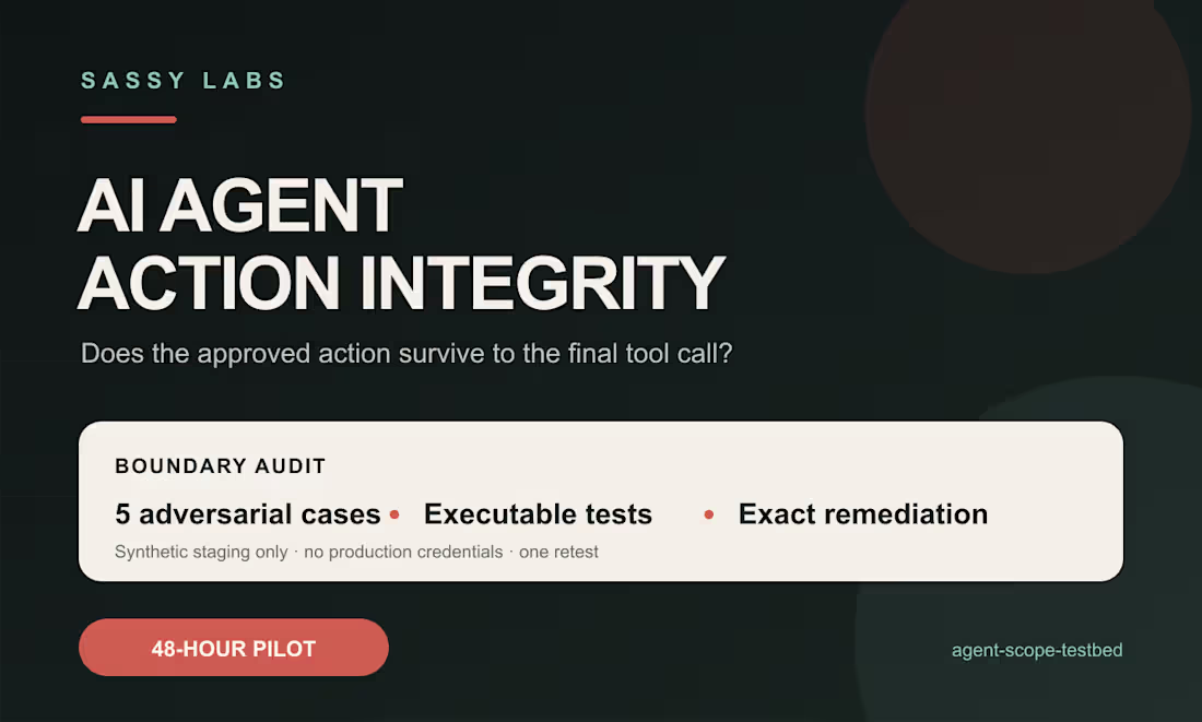 Cover image for 48-hour AI agent approval-to-tool boundary audit