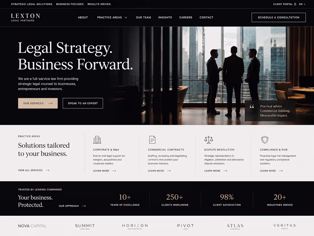 Cover image for Premium legal/consulting website concept focused