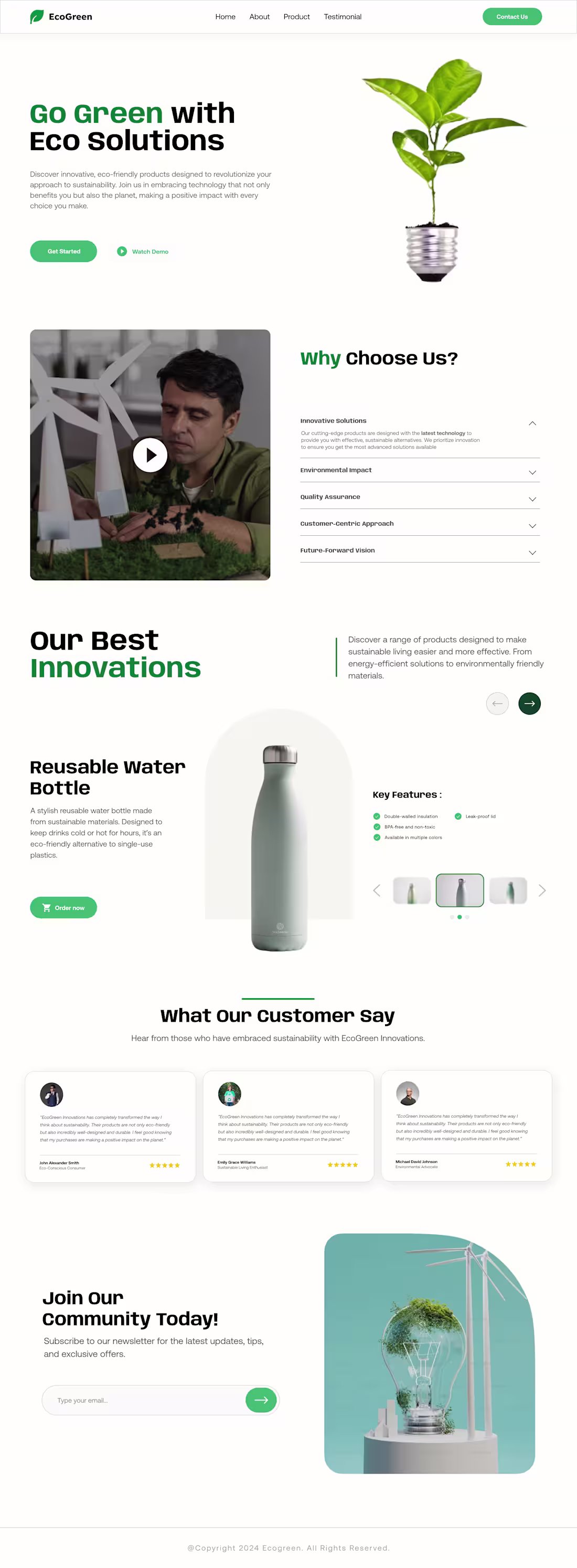 Cover image for EcoGreen - Eco-Friendly Product Website