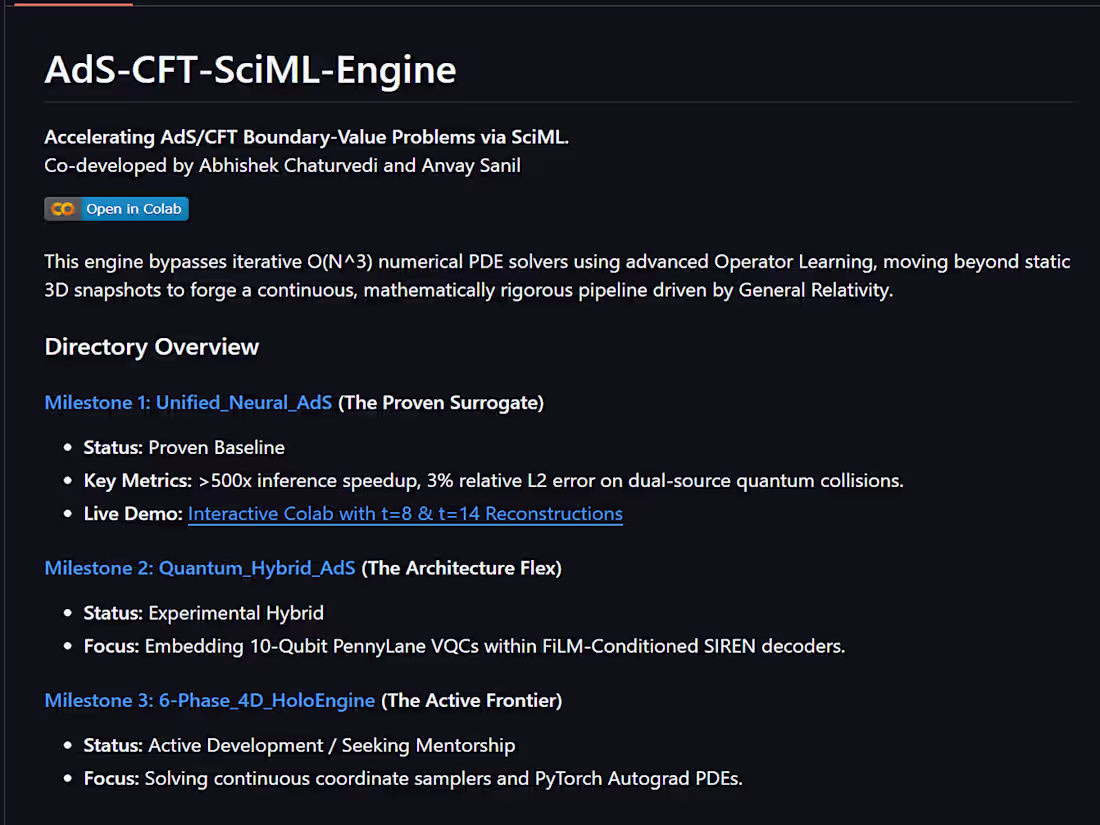 Cover image for AdS-CFT SciML Engine — Neural Operator