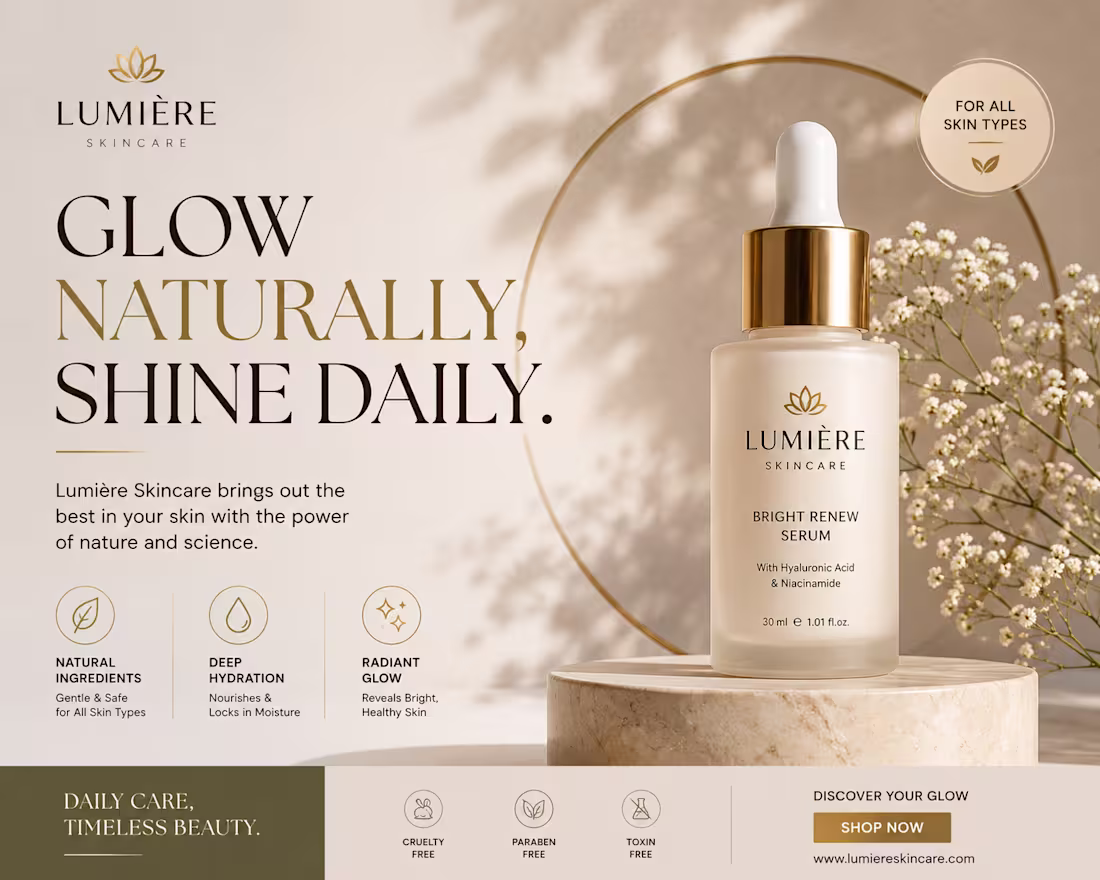 Cover image for Luxury Skincare Advertisement Design.
Designed a
