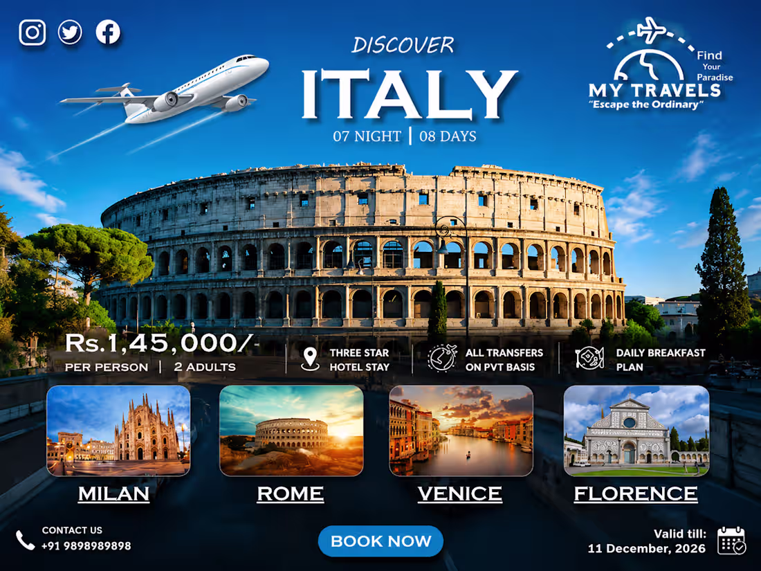 Cover image for Designed a travel promotional poster