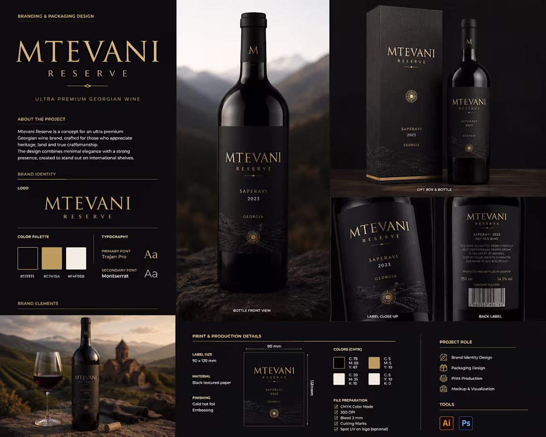 Cover image for MTEVANI RESERVE — Premium Georgian
