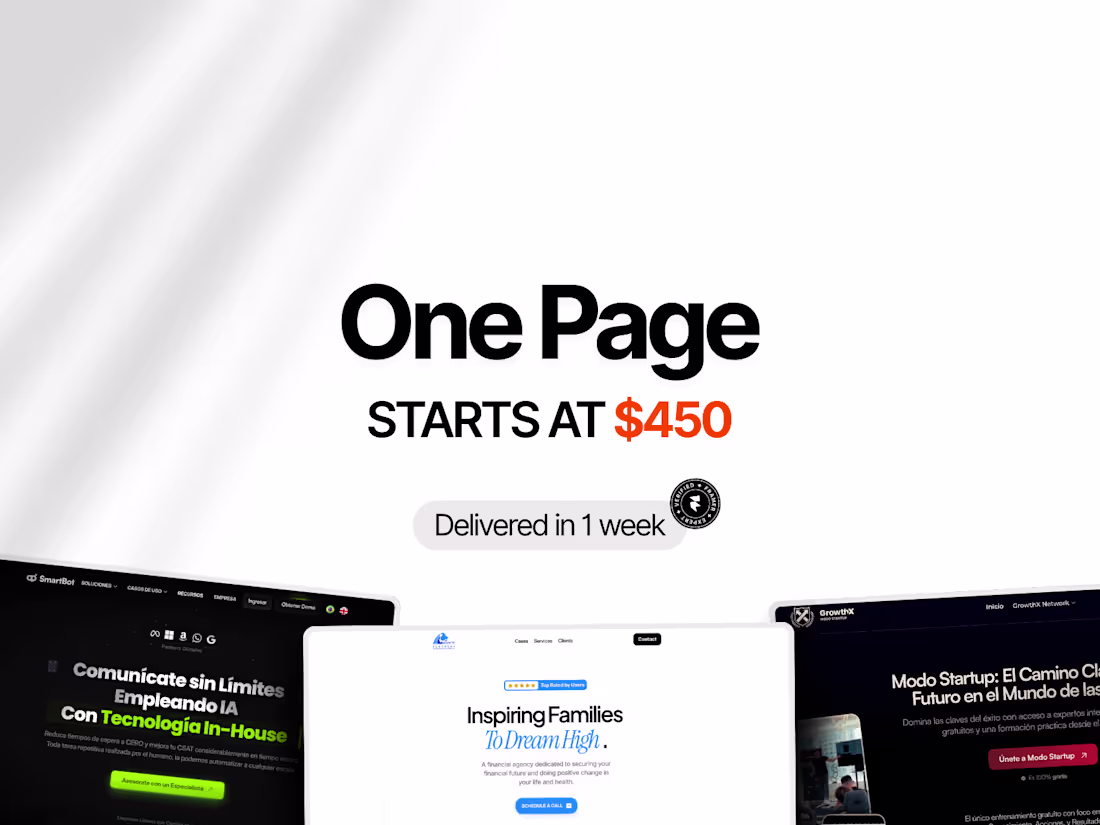 Cover image for  Framer One Page (Design + Development)