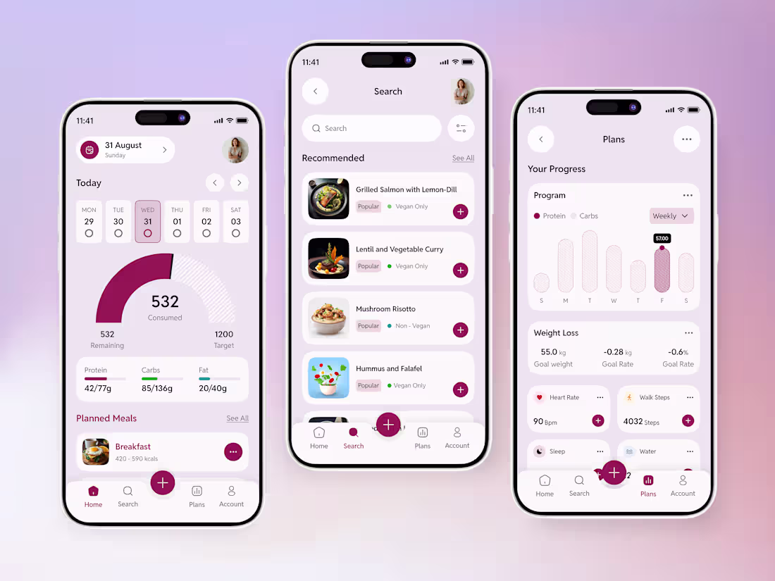 Cover image for Meal planner iOS mobile app "Purple Carrot"