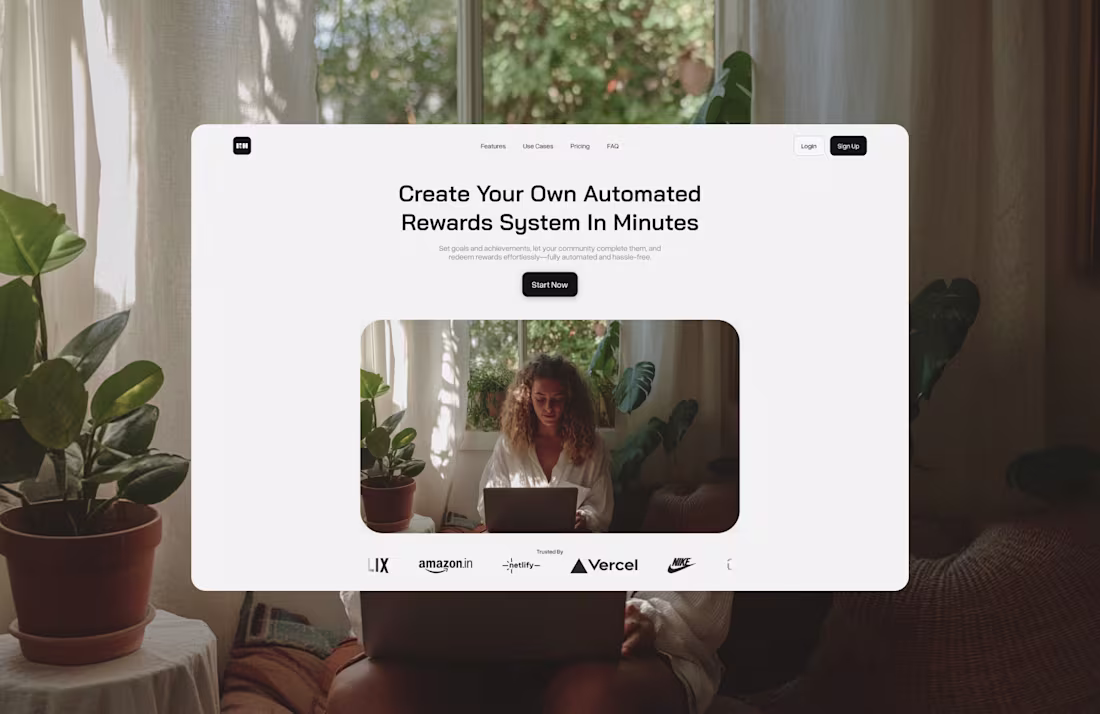 Cover image for Rewards Hub, SaaS Website Design