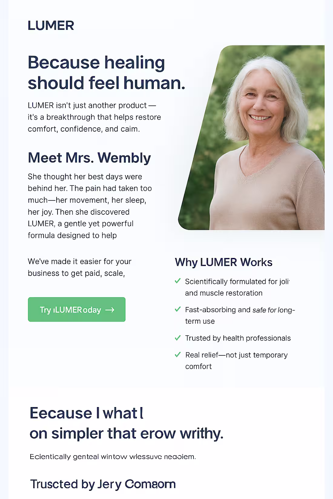 Cover image for Landing page and sales page with subtle call to action for p...