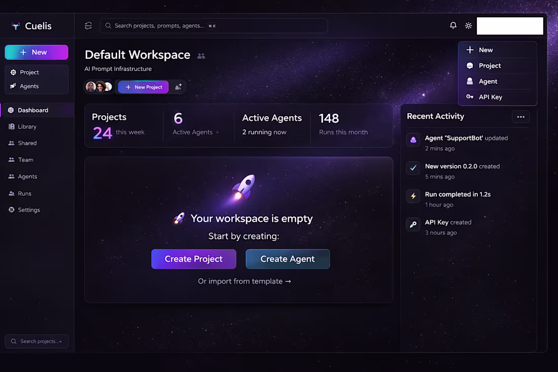 Cover image for Cuelis AI Agent Deployment Platform