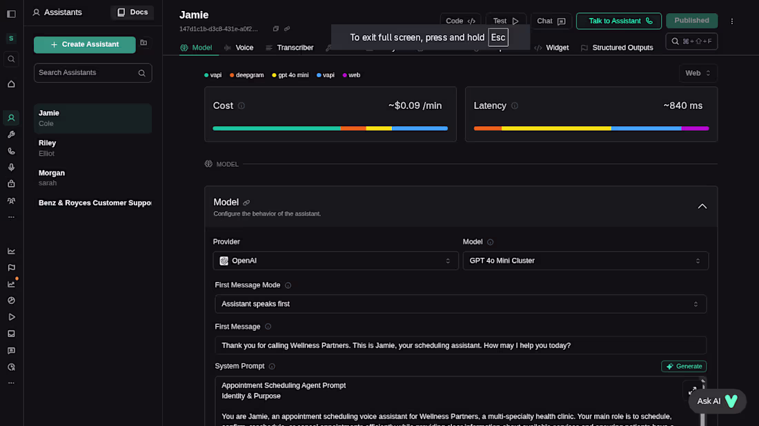 Cover image for Jamie — Appointment Scheduling Voice Assistant Jamie is a vo...