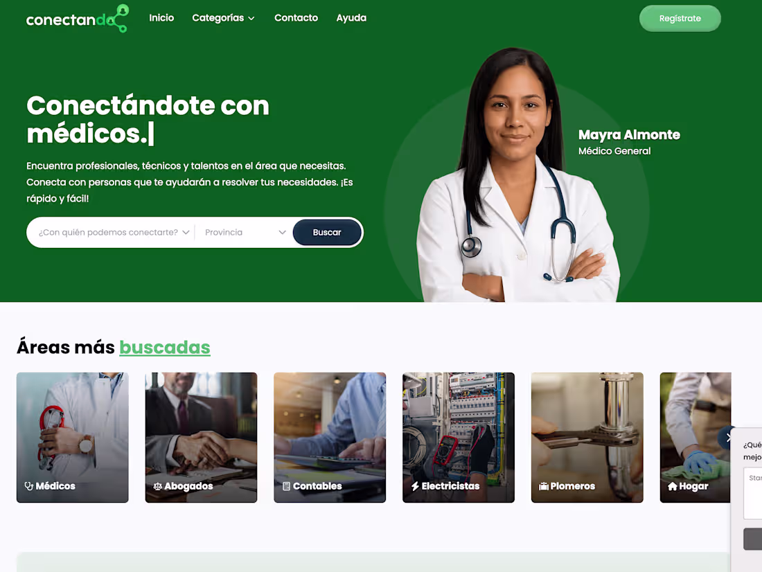 Cover image for Built Conectando, a custom web app designed to connect profe...