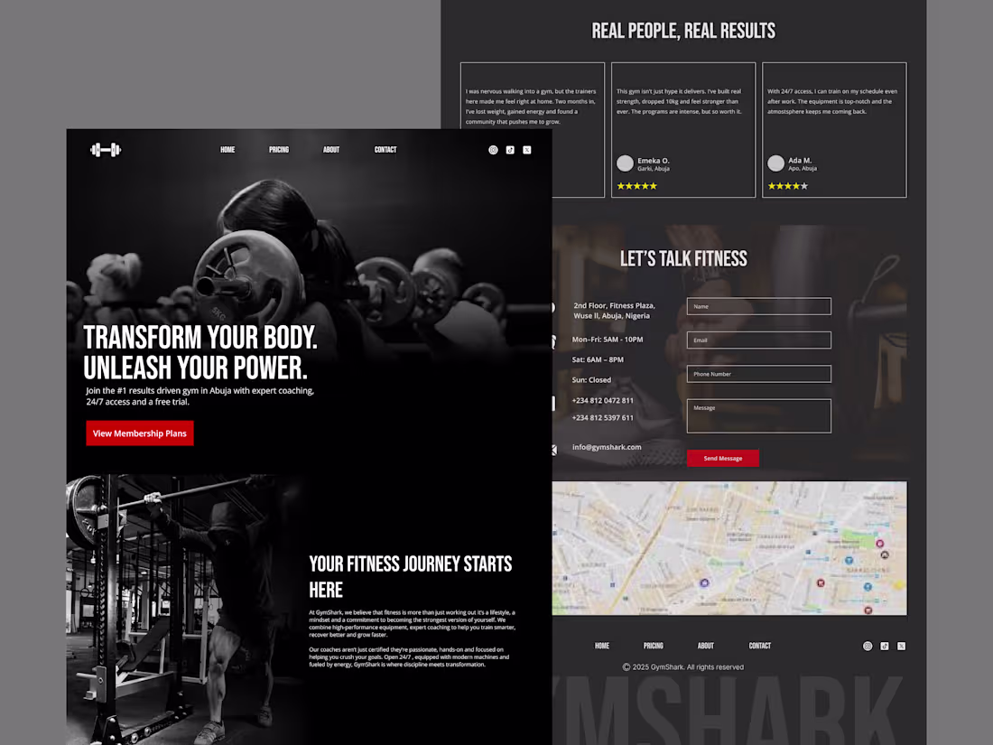 Cover image for Website Design for a Modern Fitness Brand