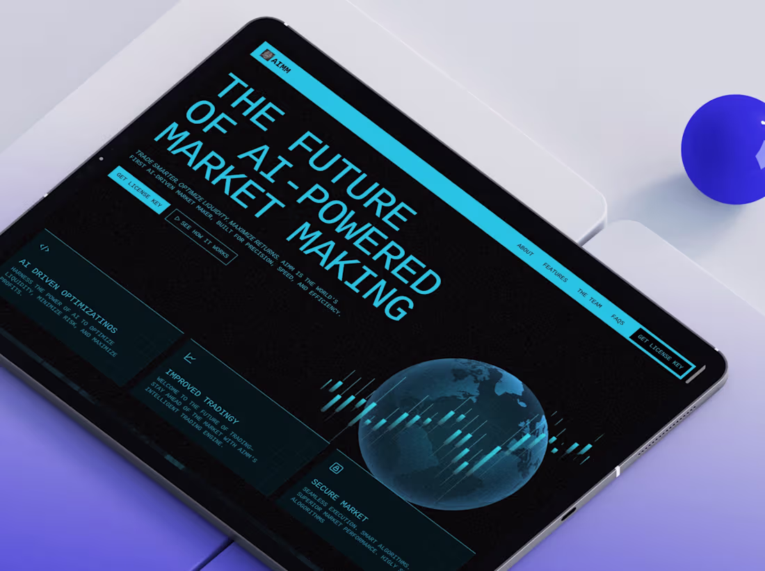 Cover image for Framer Website Development for AIMM's Trading Tool