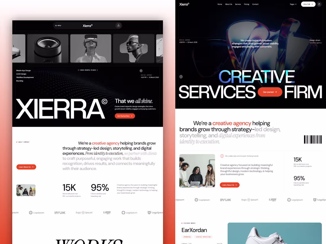 Cover image for Xierra - Agency Webflow Website 2026