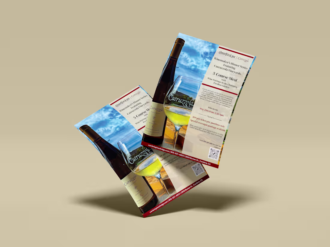 Cover image for Flyer design for Cambria Pines Lodge on Behance