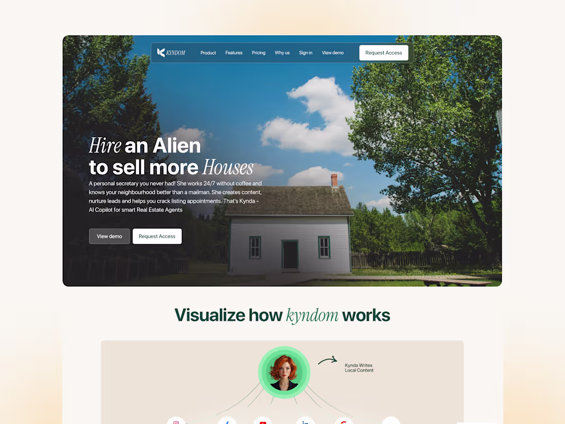 Cover image for Kyndom - Website Redesign and Framer Development
