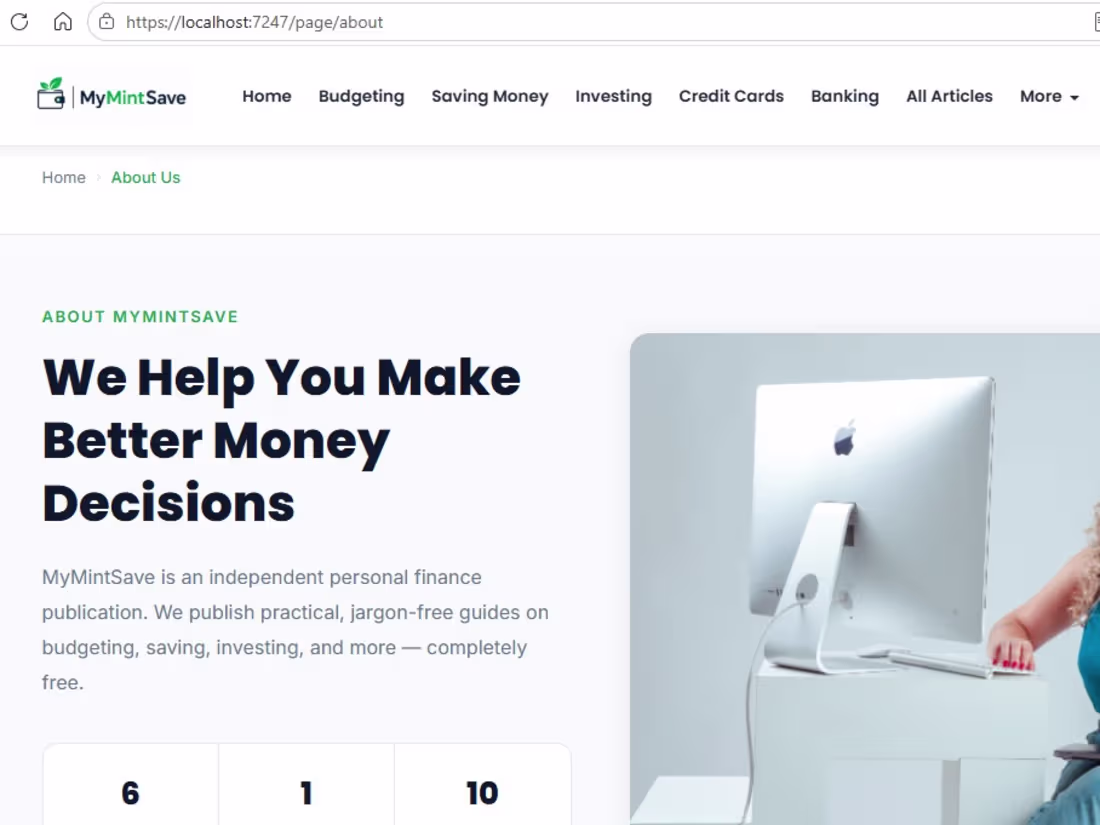 Cover image for MyMintSave is a modern personal