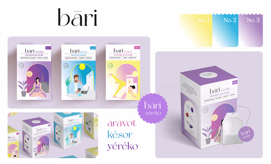Cover image for Bāri, Packaging & brand identity for wellness teas: Behance