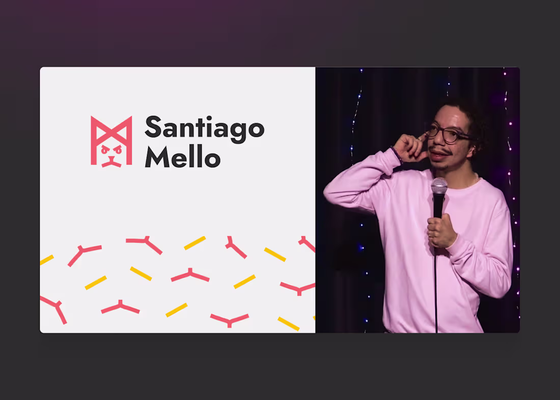Cover image for Brand - Santiago Mello (Stand-up Comedy) on Behance