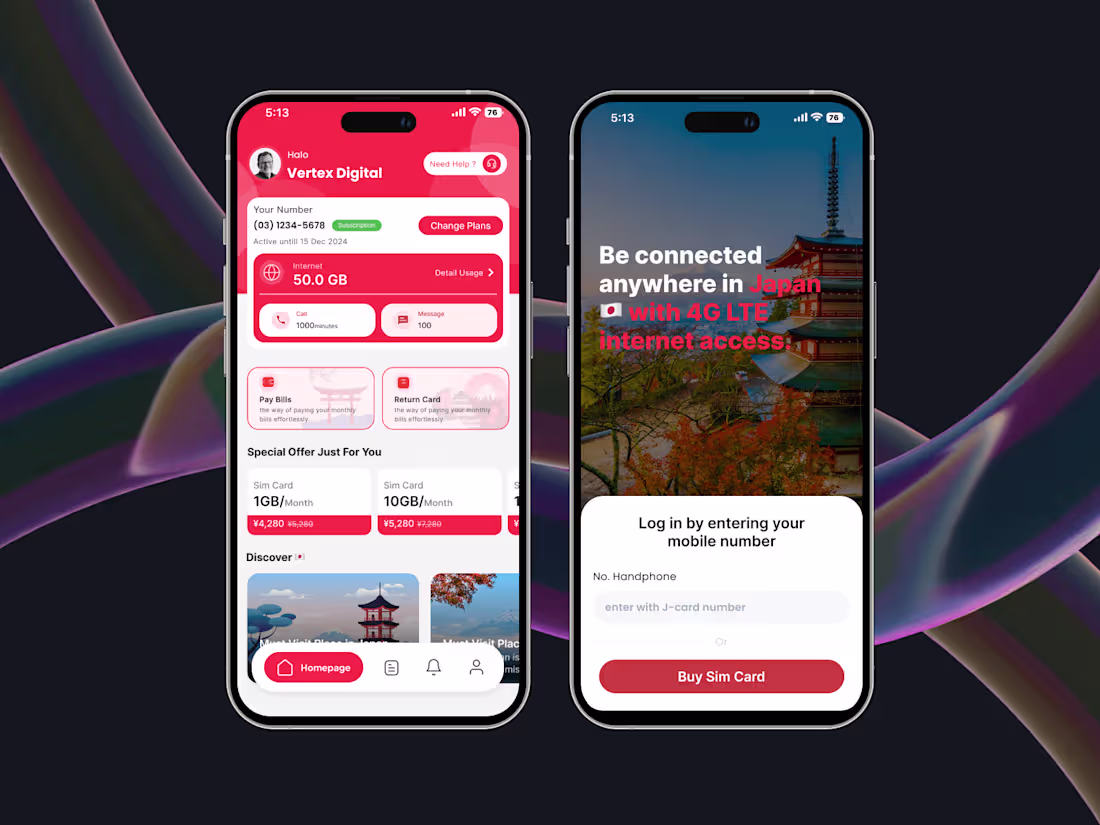 Cover image for J-Cards Mobile App Internet Service Providers