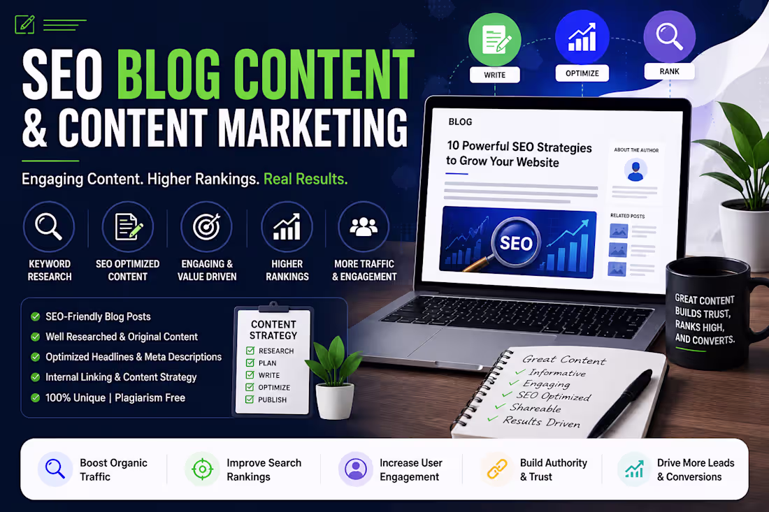 Cover image for SEO Blog Content & Content Marketing