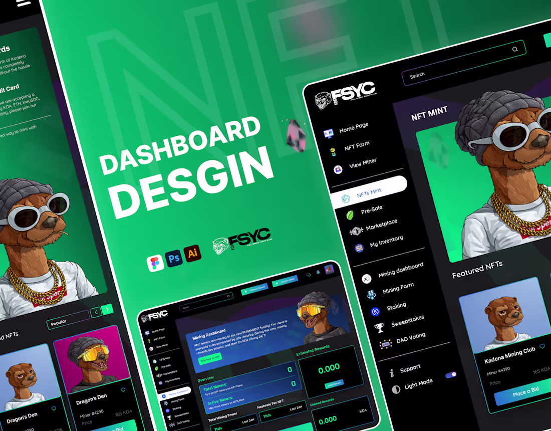Cover image for Ui Ux NFT Dashboard Design