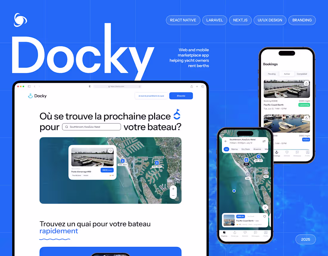 Cover image for Docky: Innovative Yacht Rentals App | Ronas IT