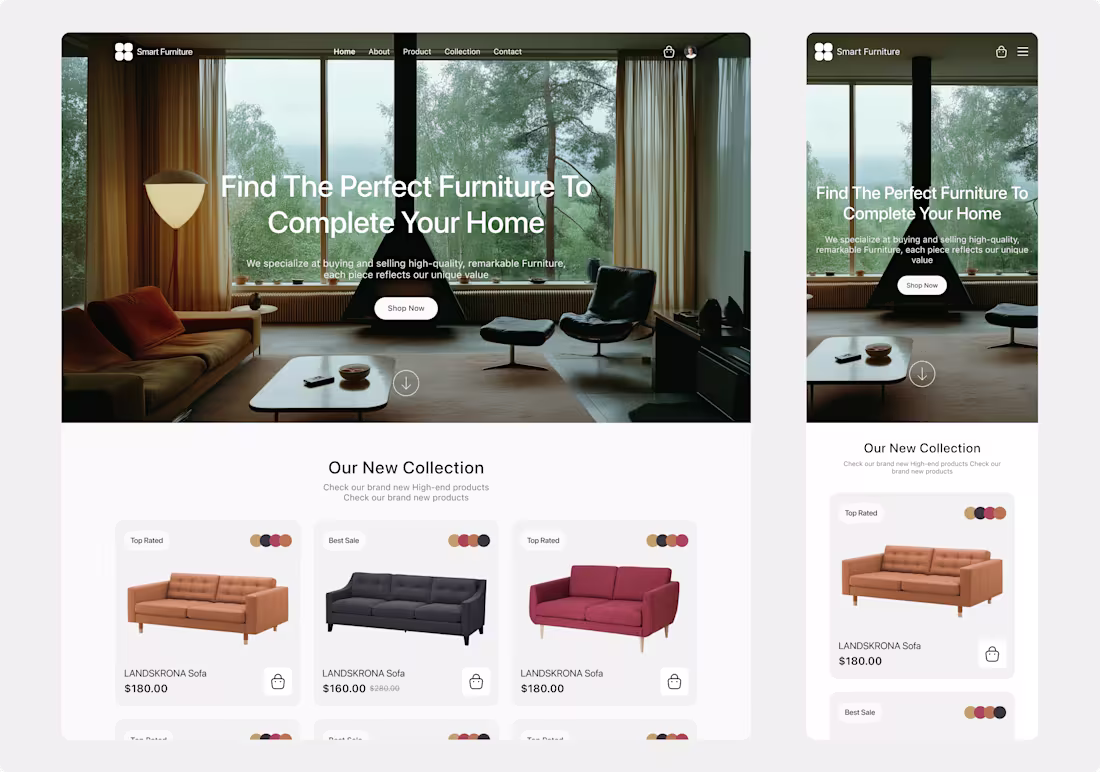 Cover image for Smart Furniture - Landing Page