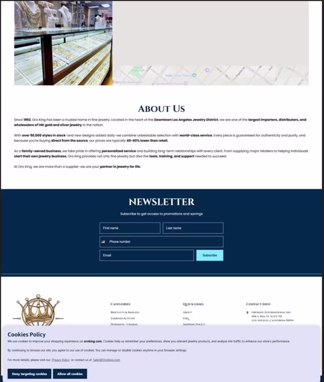 Cover image for E-Commerce Website Design & Development for OroKing Jewelry