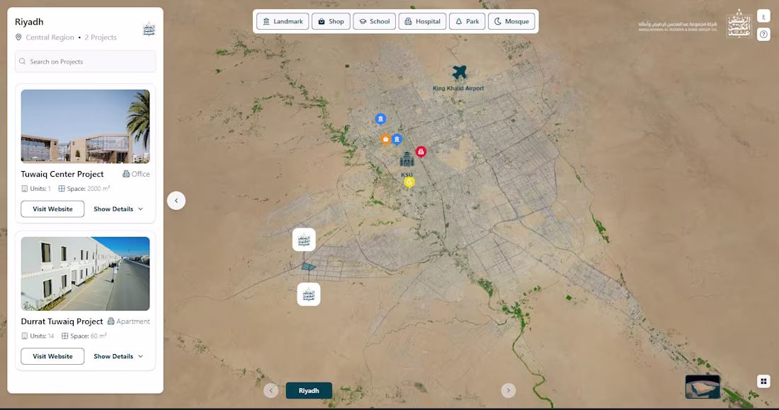 Cover image for A dynamic, map-based portfolio developed for a real estate c...