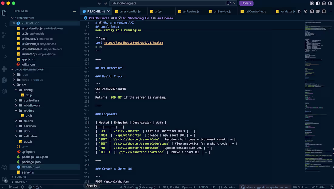 Cover image for The URL Shortening API exemplifies