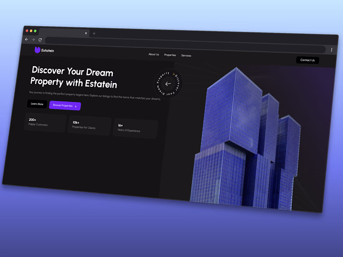 Cover image for Webflow development of Property website