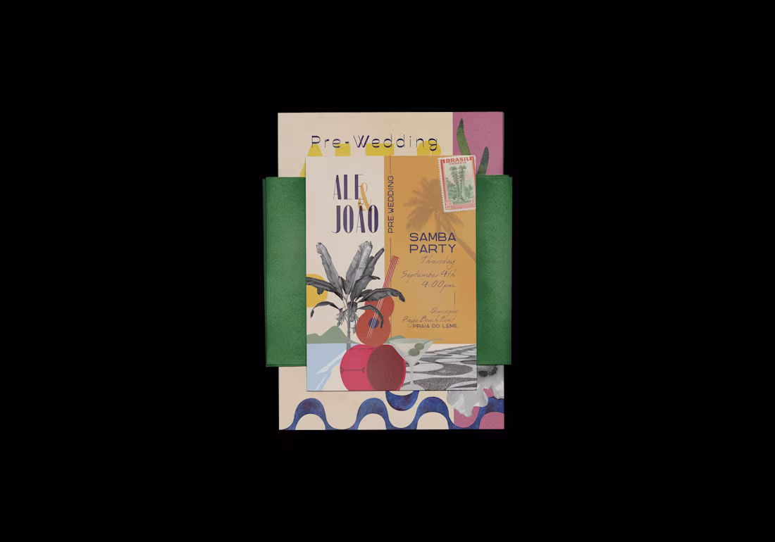 Cover image for Brazil-Inspired Wedding Party Invitation Design