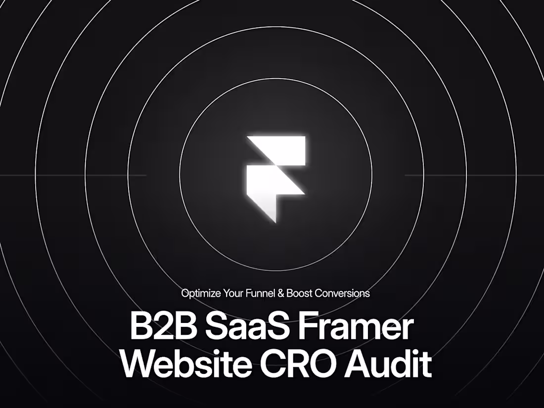 Cover image for B2B SaaS Framer Website CRO Audit