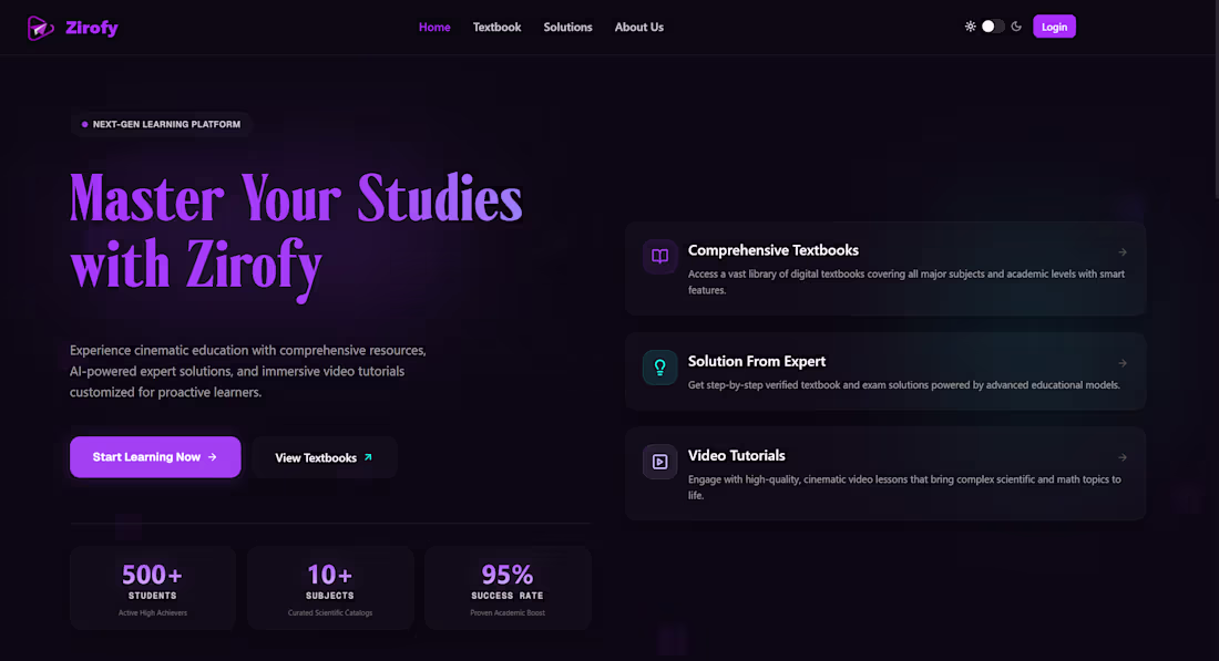 Cover image for Zirofy is a modern EdTech
