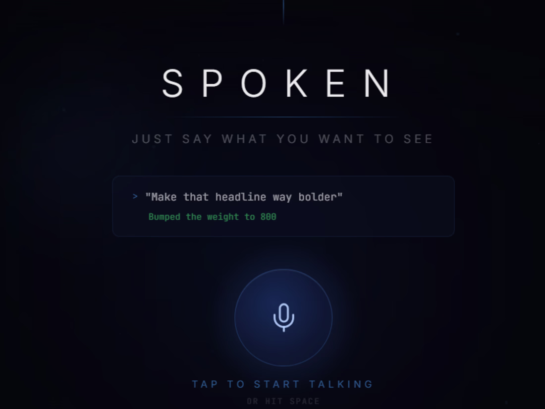 Cover image for Spoken - Design at the