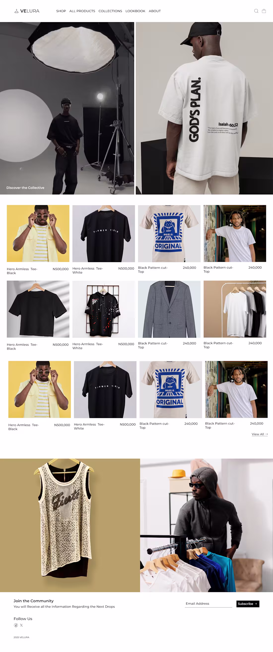 Cover image for VELURA [Cloth Brand Webite Design ] Landing Page.