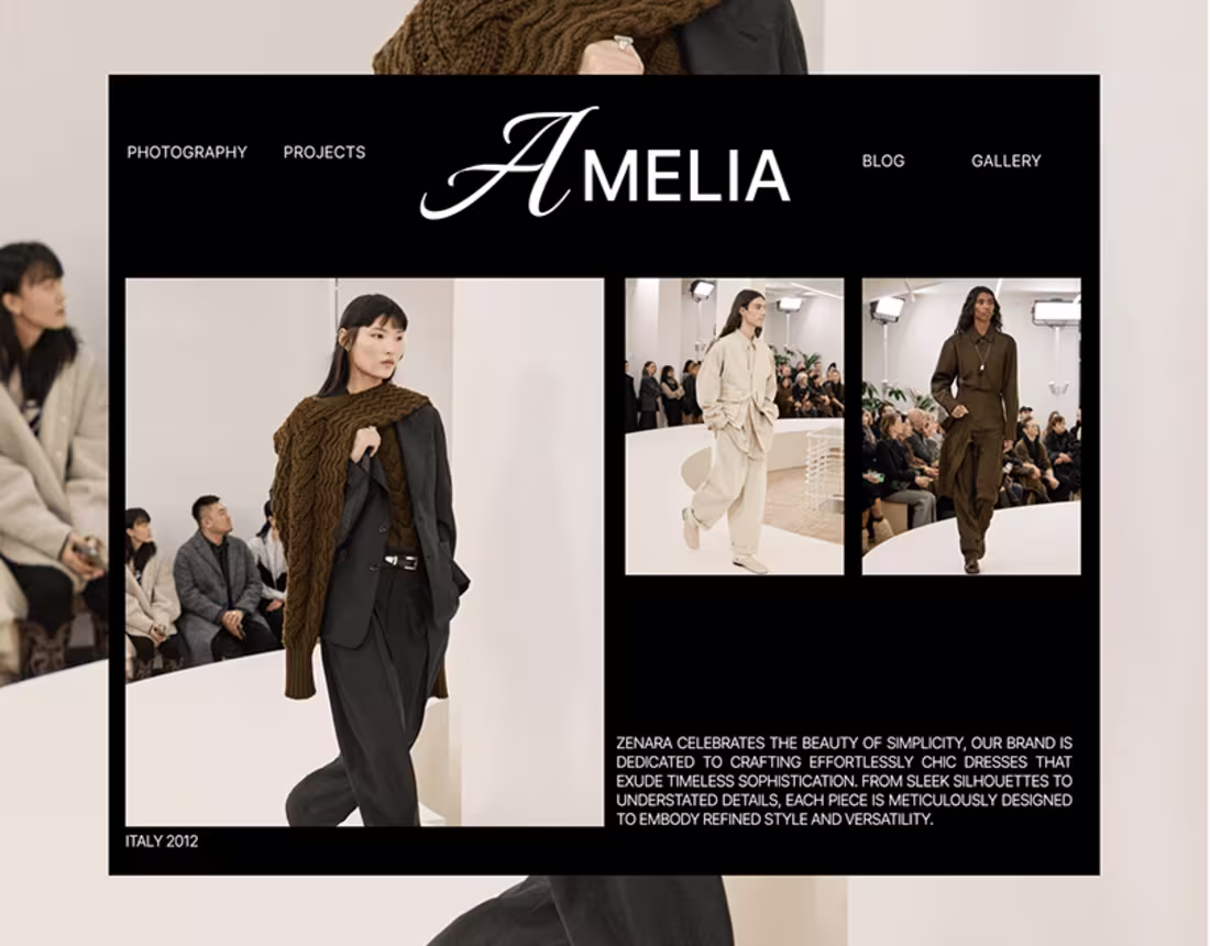 Cover image for Fashion photographer & Art Director portfolio website
