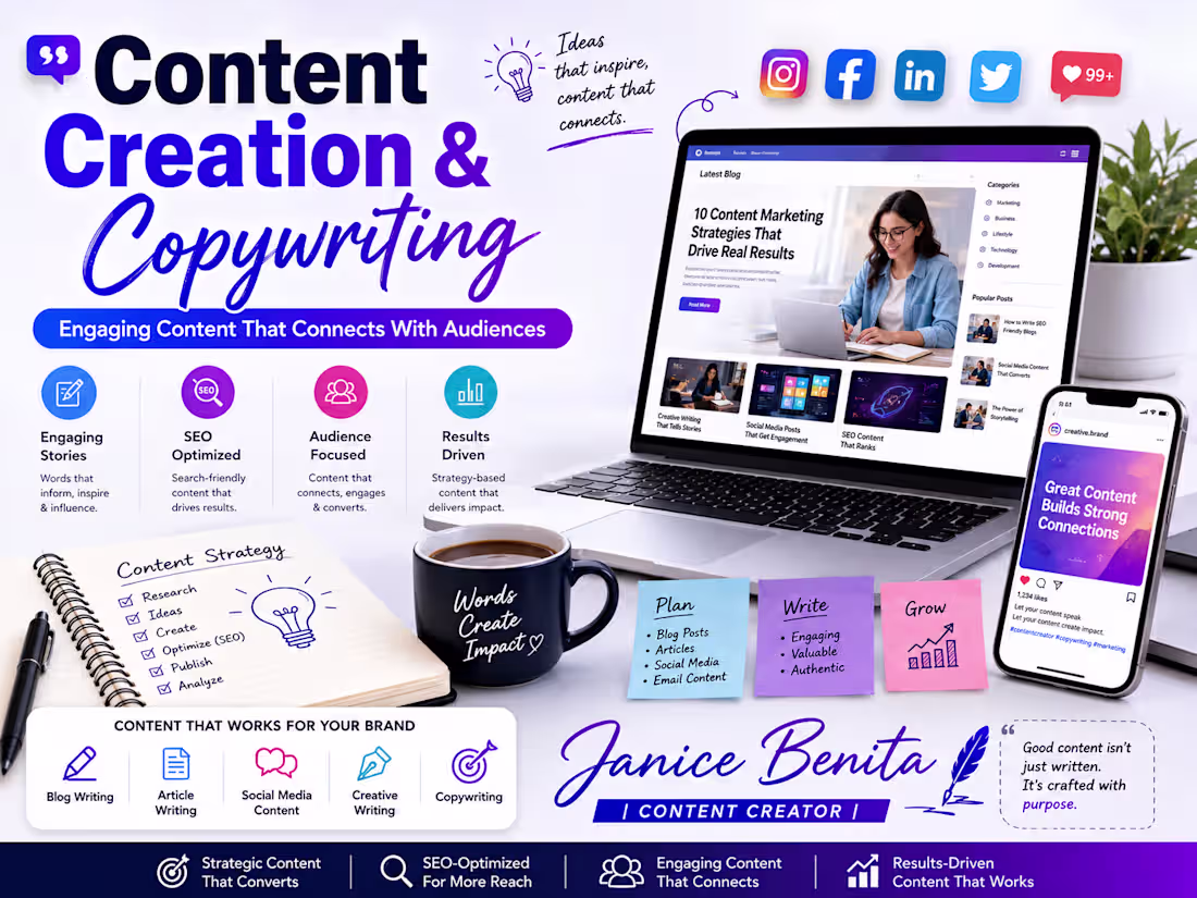 Cover image for Content Writing & SEO Copywriting Services